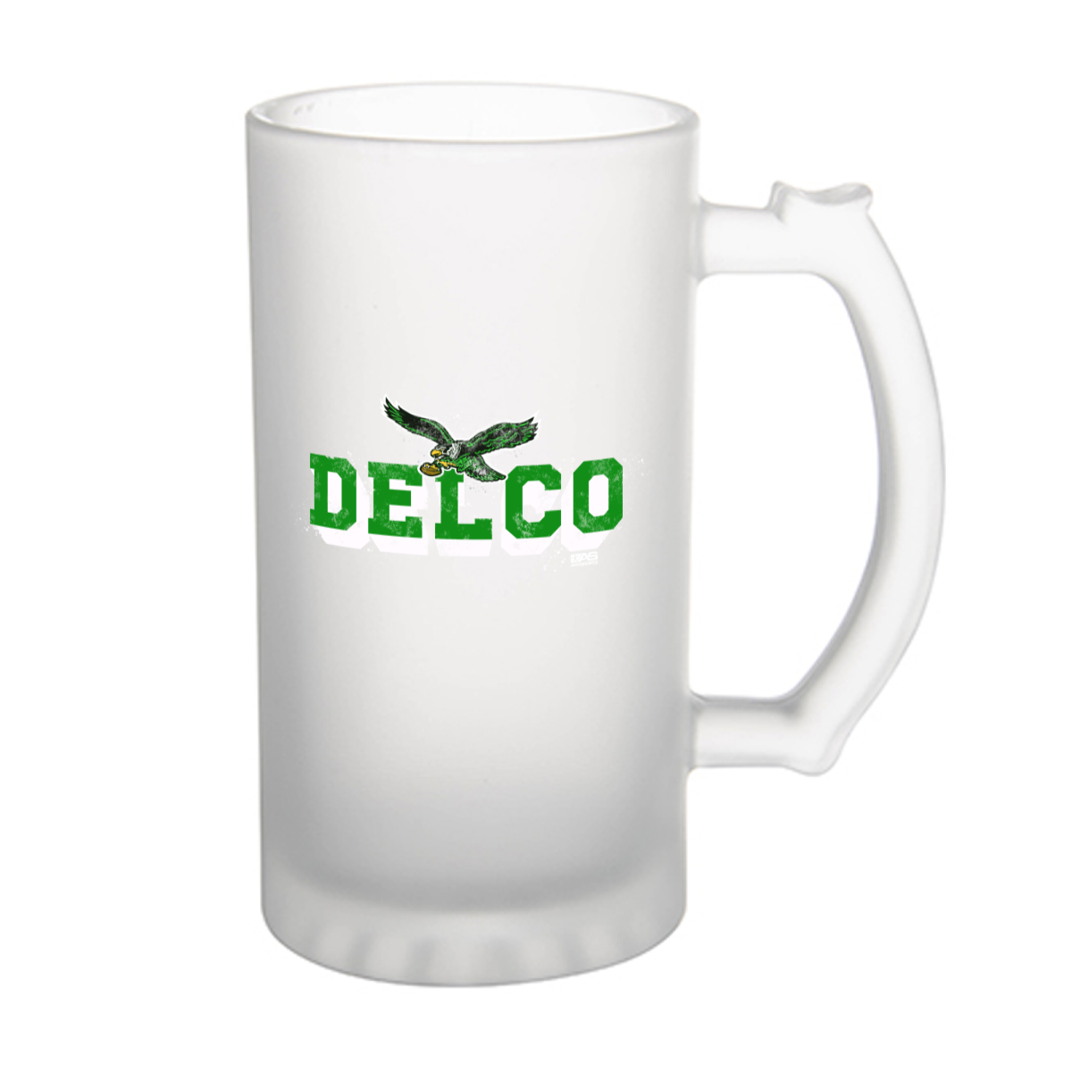 610 Birds Frosted glass beer mug