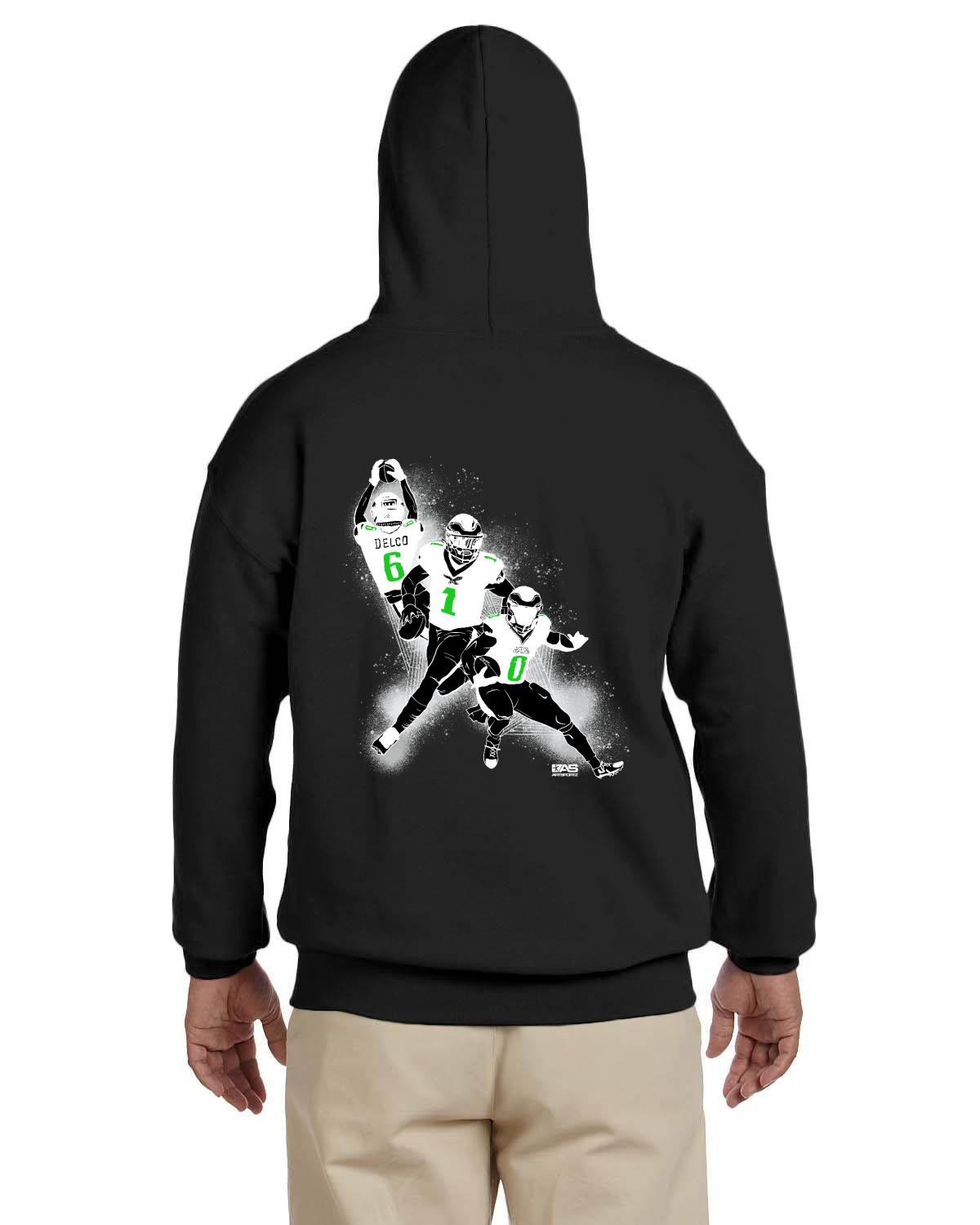 610 Birds Delco Gildan Adult Heavy Blend 13.3 oz./lin. yd., 50/50 Hood | G185