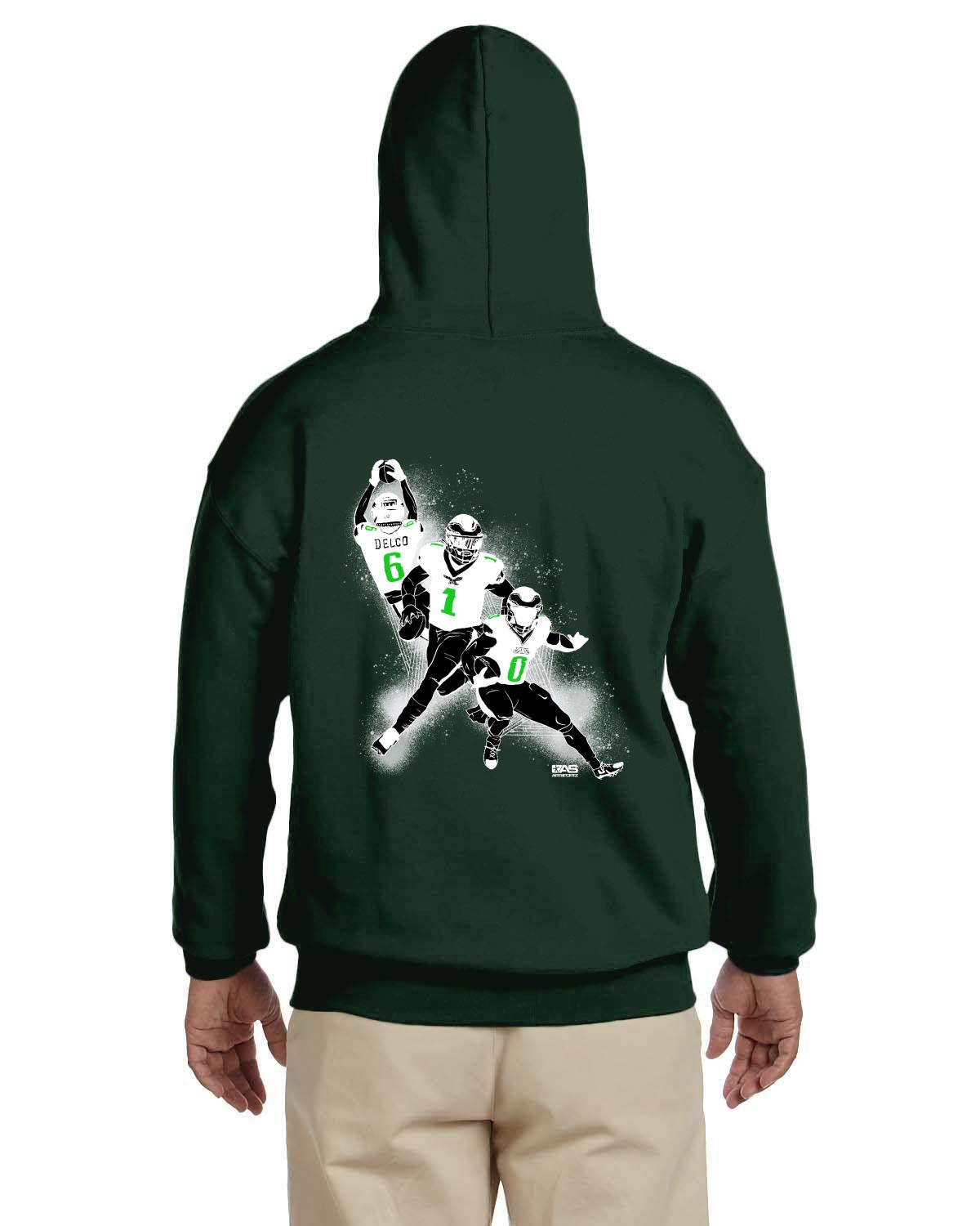 610 Birds Delco Gildan Adult Heavy Blend 13.3 oz./lin. yd., 50/50 Hood | G185