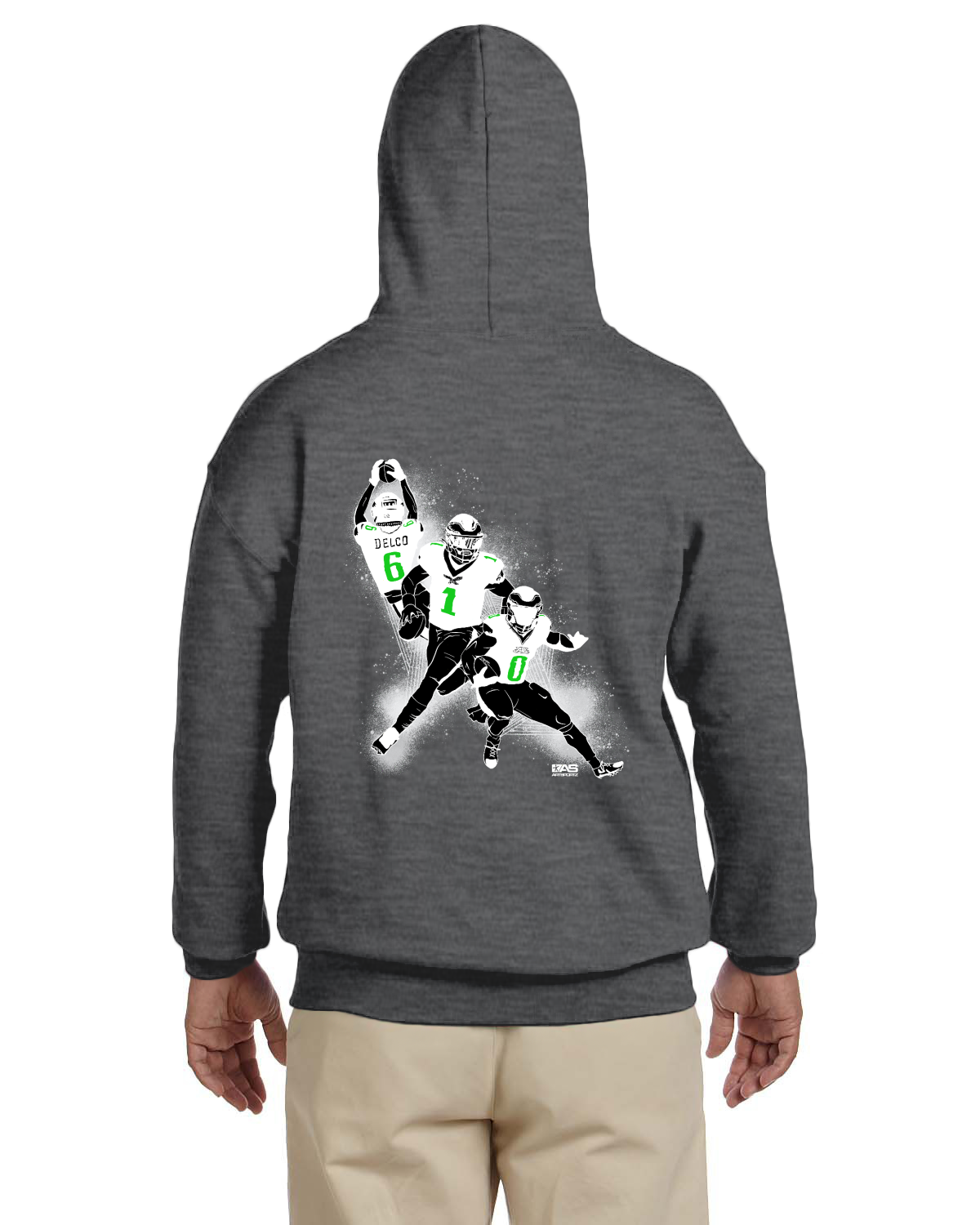 610 Birds Delco Gildan Adult Heavy Blend 13.3 oz./lin. yd., 50/50 Hood | G185