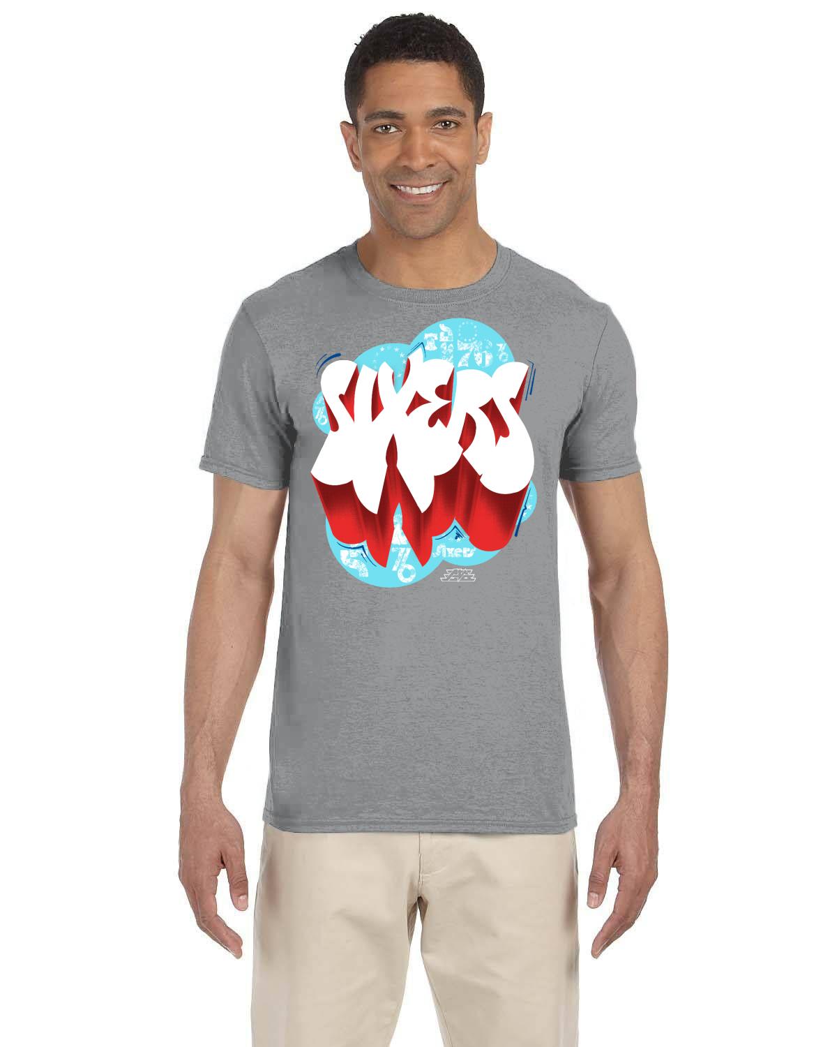 Sixers Tallboy Gildan Adult Softstyle 7.5 oz./lin. yd. T-Shirt | G640