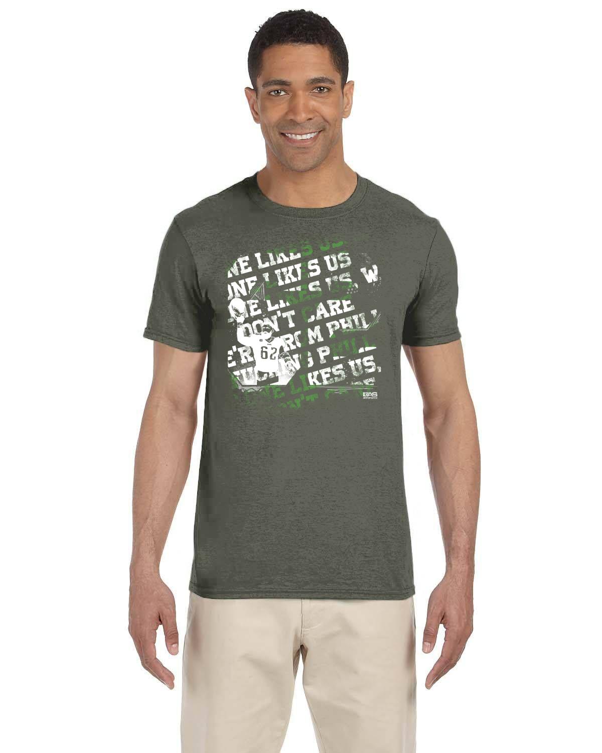 62 White and Green Gildan Adult Softstyle 7.5 oz./lin. yd. T-Shirt | G640