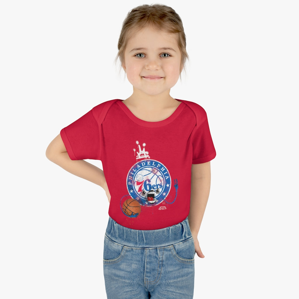 Sixers Monster Infant Baby Rib Bodysuit