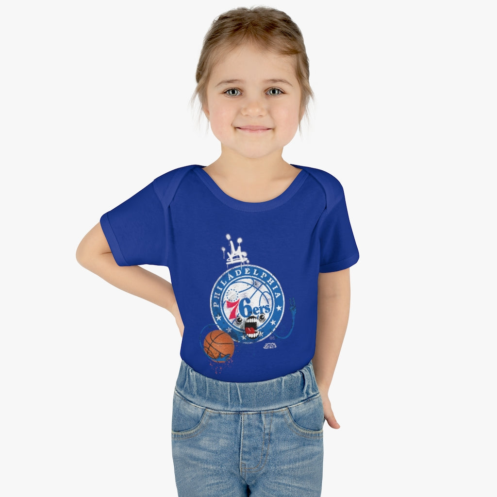 Sixers Monster Infant Baby Rib Bodysuit