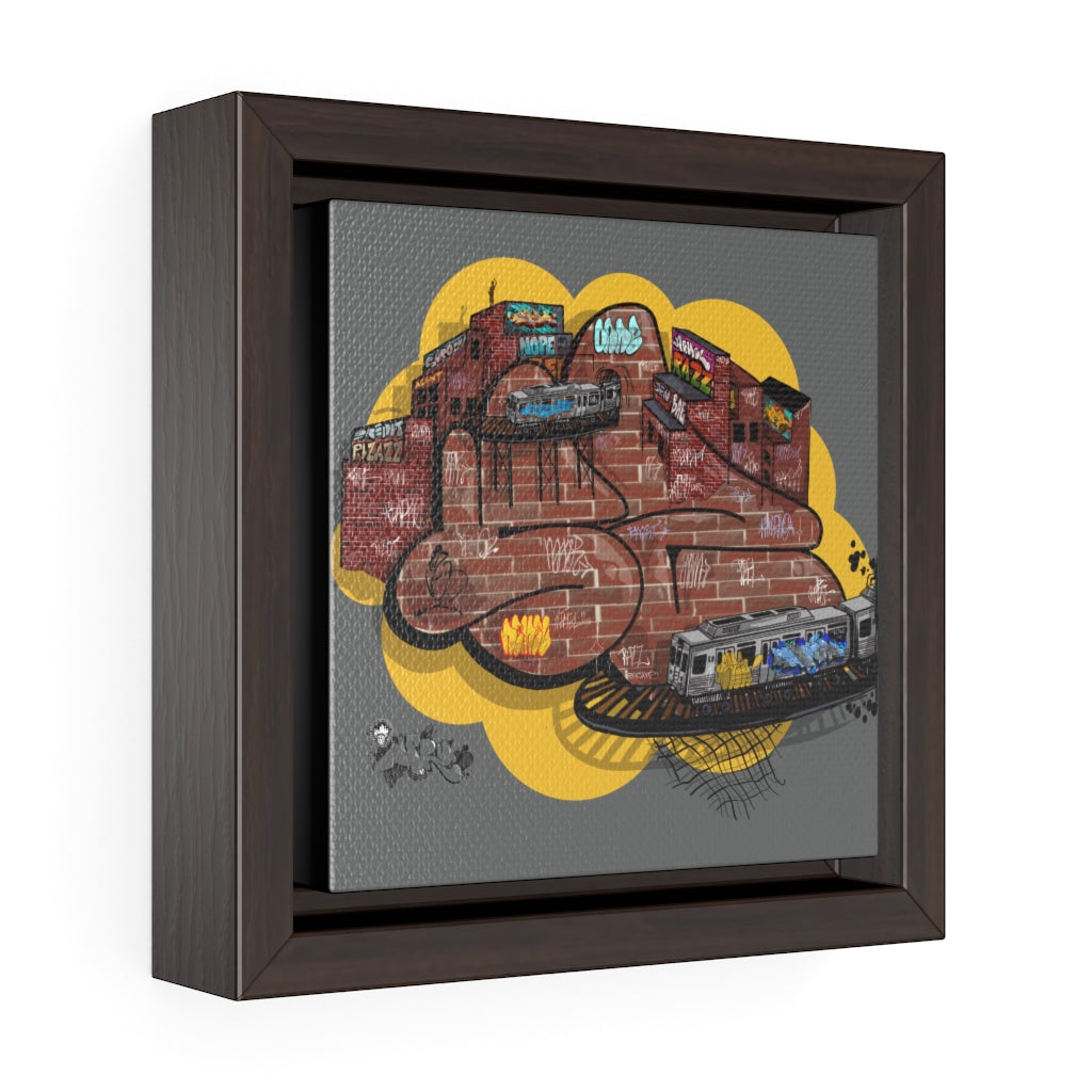 Philly Legends Square Framed Premium Gallery Wrap Canvas
