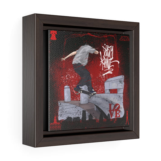 Love Park Lives - Square Framed Premium Gallery Wrap Canvas