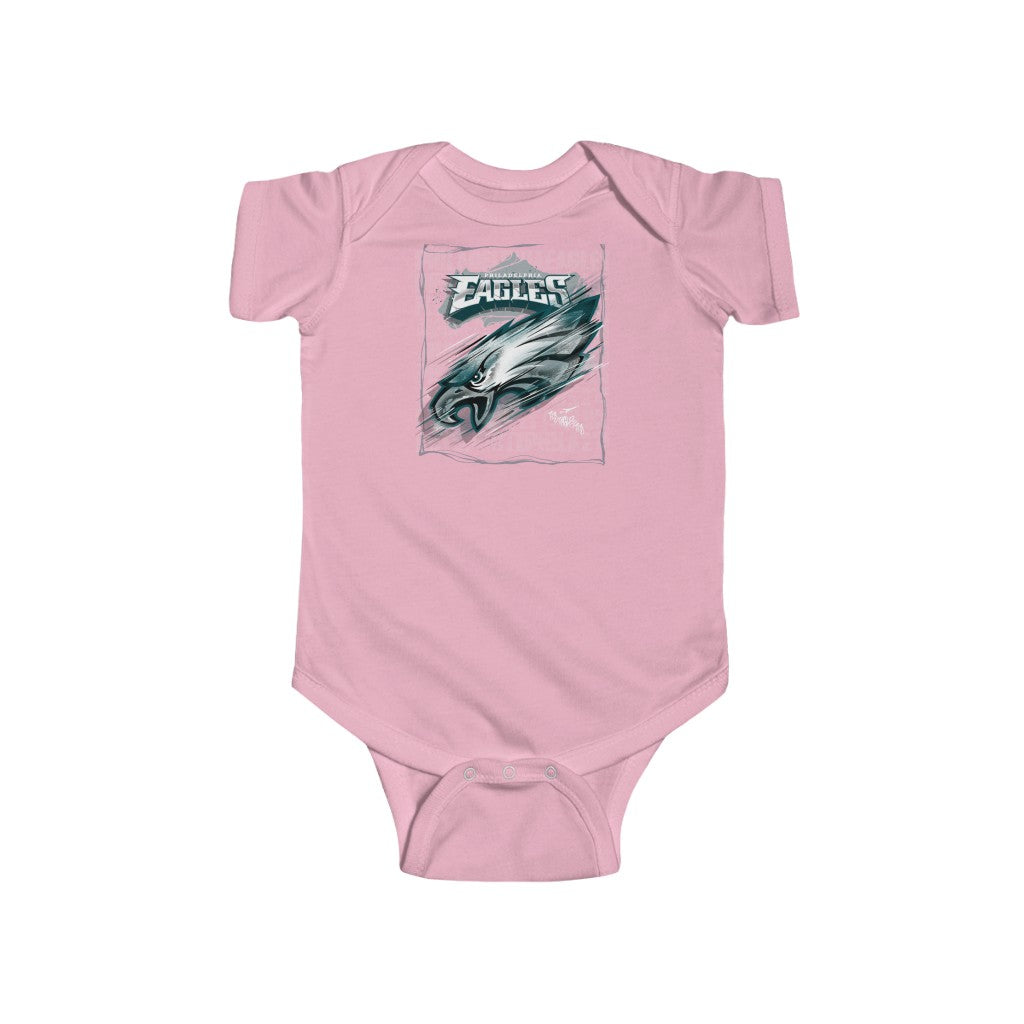 Fly Eagles Fly. Infant Fine Jersey Bodysuit