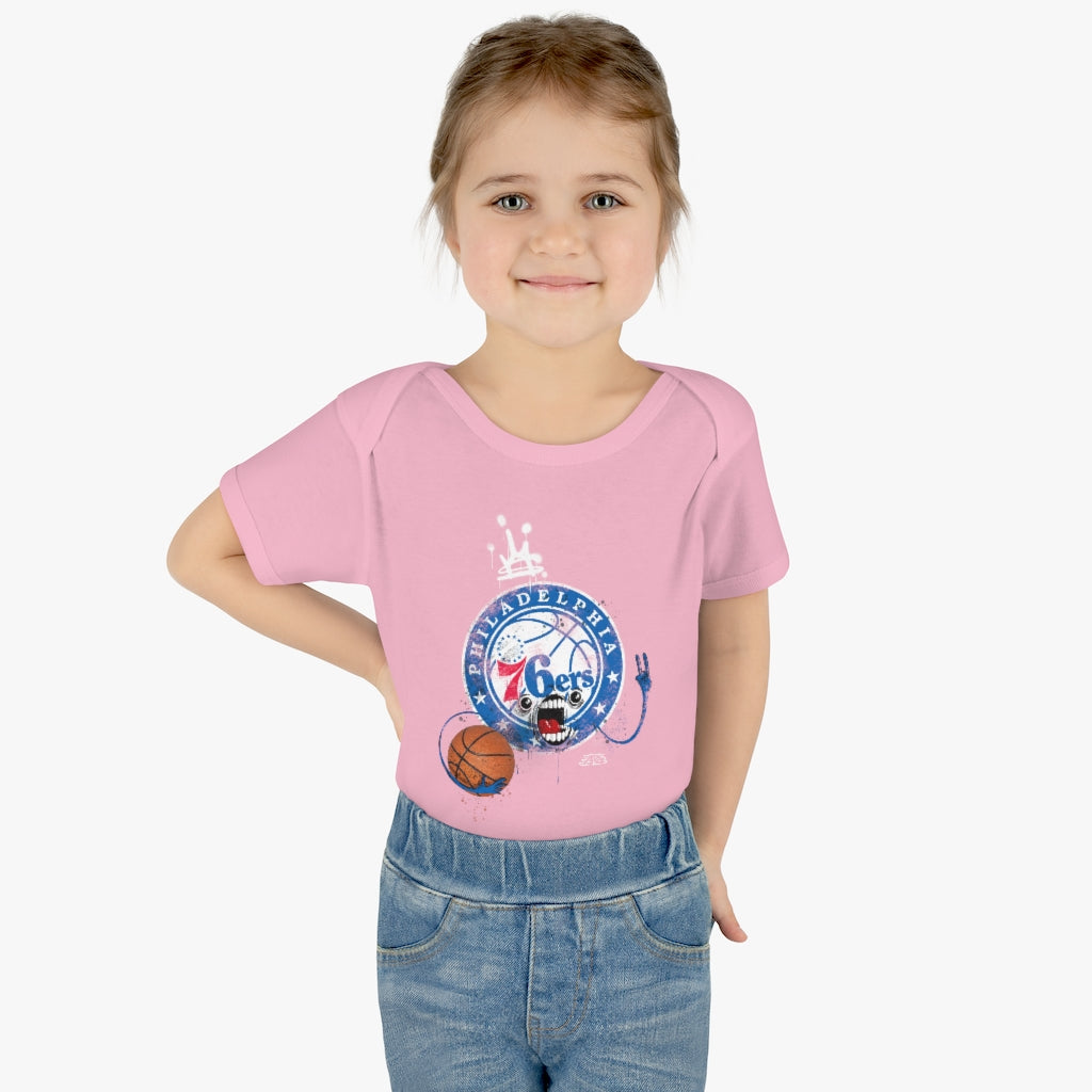 Sixers Monster Infant Baby Rib Bodysuit