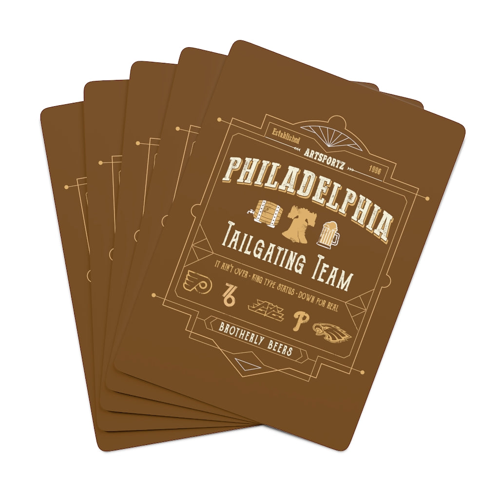 Artsportz Tailgate Team Brown Custom Poker Cards
