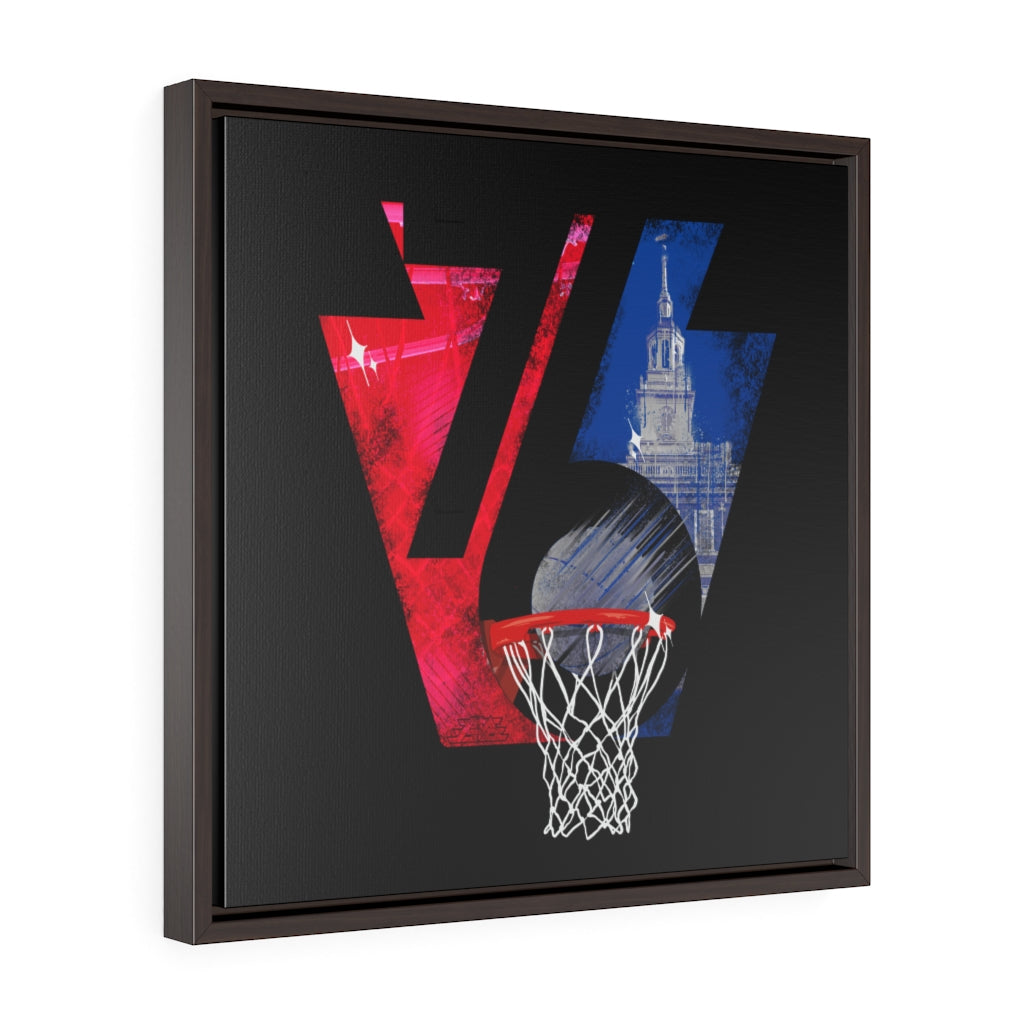 Phila 76 Keystone - Square Framed Premium Gallery Wrap Canvas
