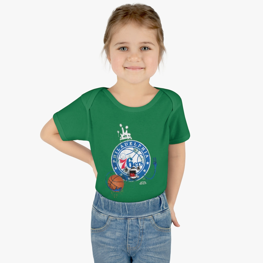 Sixers Monster Infant Baby Rib Bodysuit