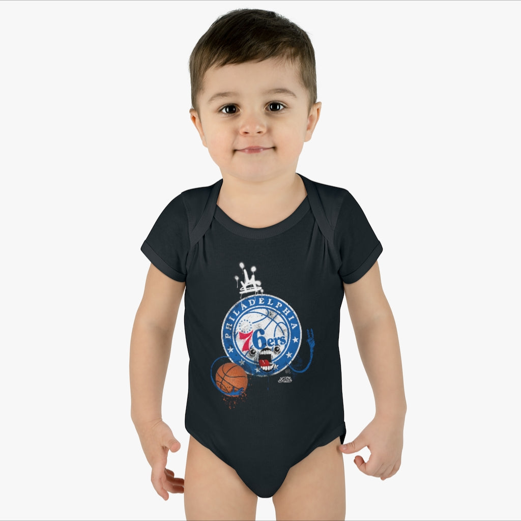 Sixers Monster Infant Baby Rib Bodysuit