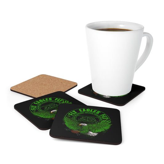 Fly Eagles Fly Cork Back Coaster