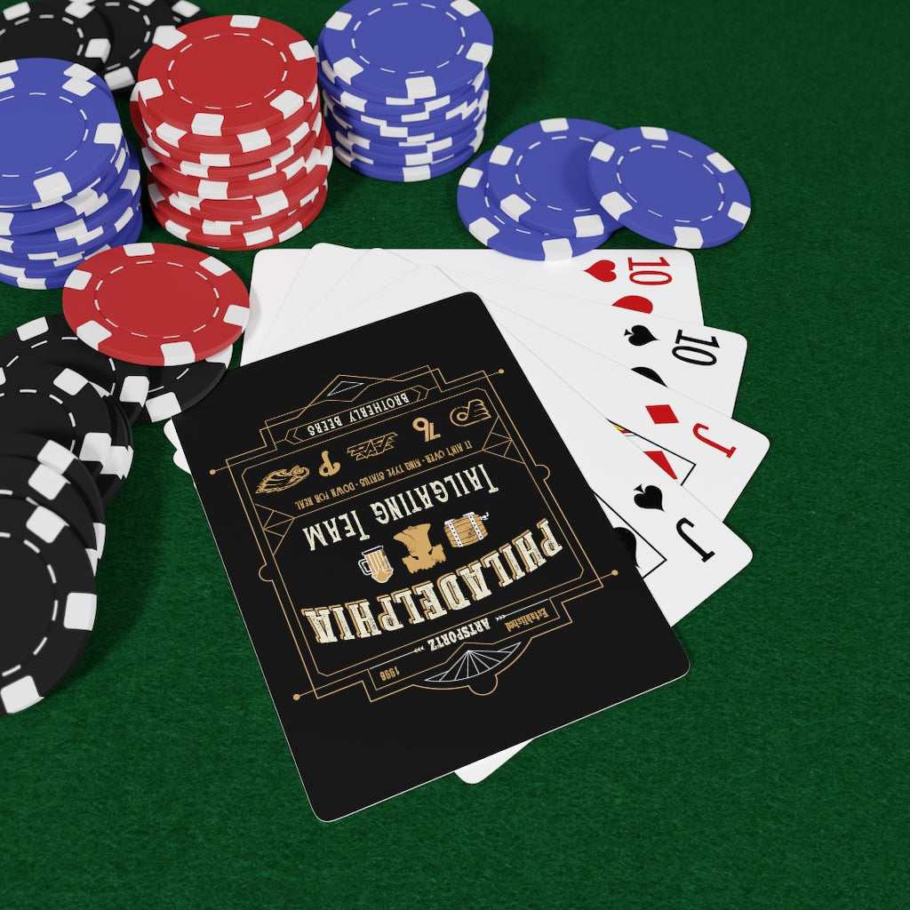 Artsportz Tailgate Team Black Custom Poker Cards