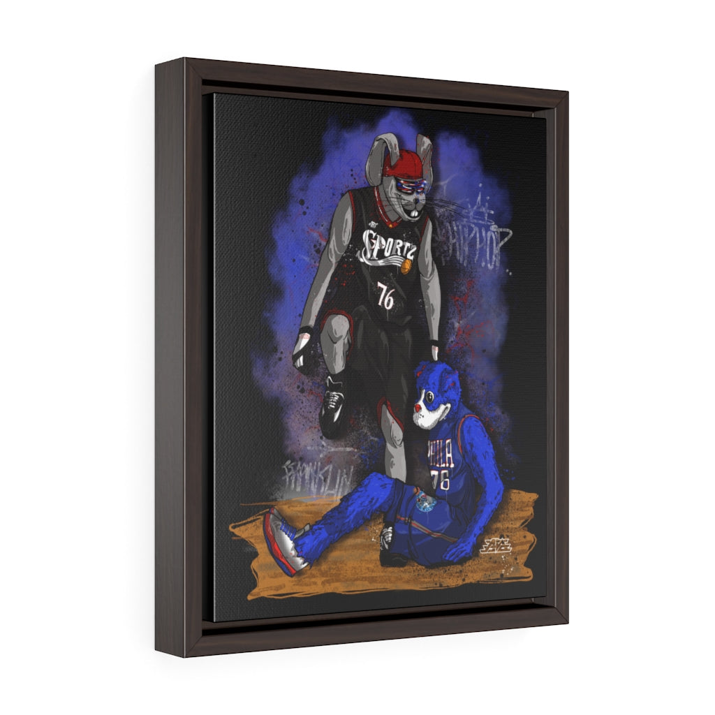 Hip Hop Step Over 76 Vertical Framed Premium Gallery Wrap Canvas