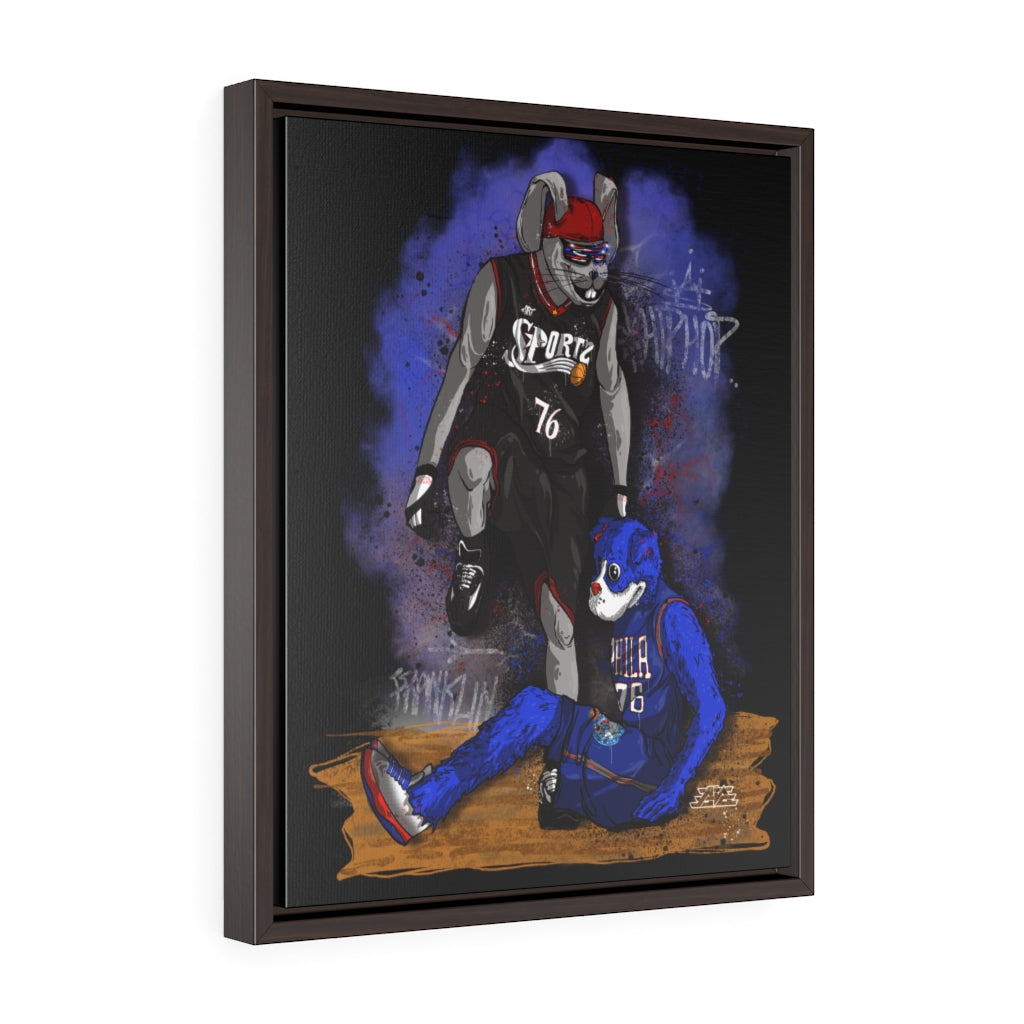 Hip Hop Step Over 76 Vertical Framed Premium Gallery Wrap Canvas