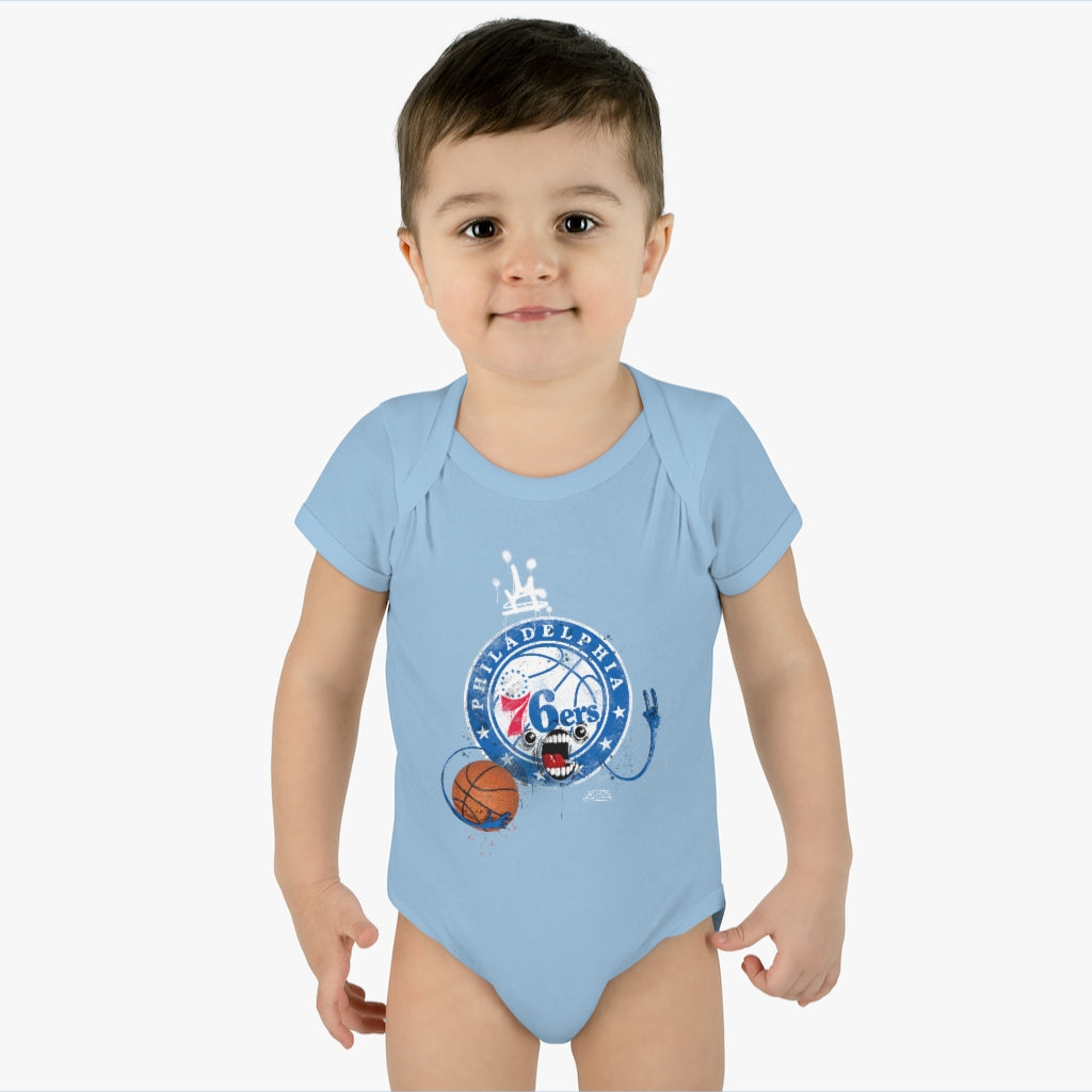 Sixers Monster Infant Baby Rib Bodysuit