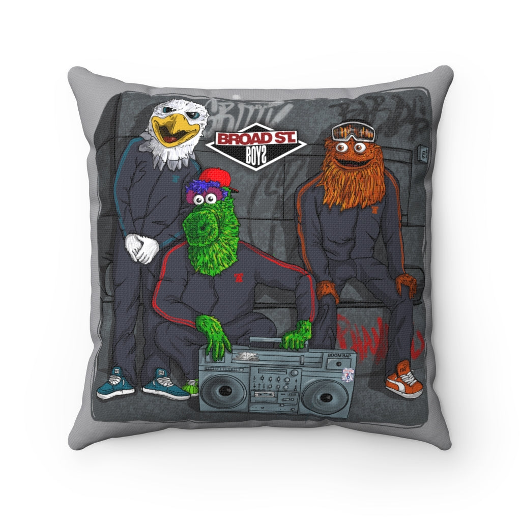 Broad Street Boys Spun Polyester Square Pillow