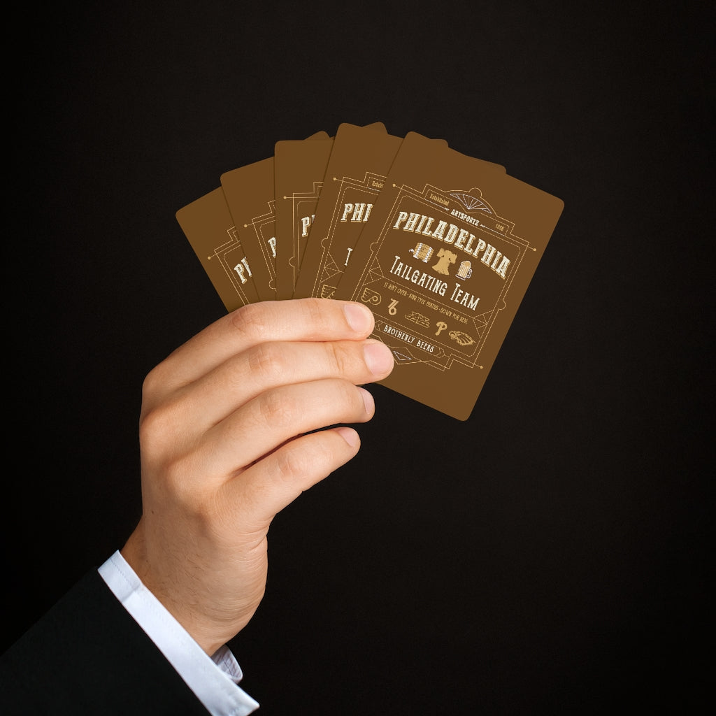 Artsportz Tailgate Team Brown Custom Poker Cards