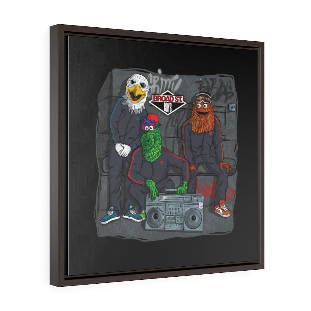 Broad Street Boys - Square Framed Premium Gallery Wrap Canvas
