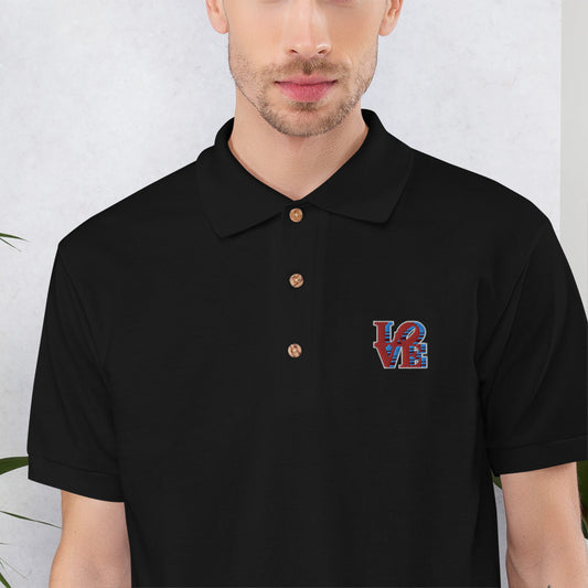 Love Embroidered Polo Shirt