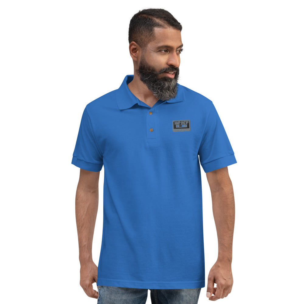 Hip Hop Tape Embroidered Polo Shirt