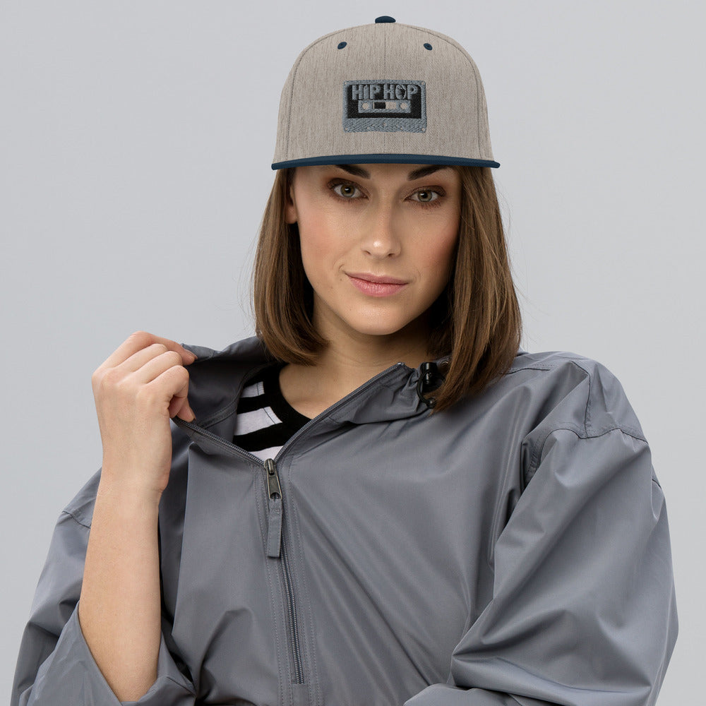Hip Hop Silver Snapback Hat