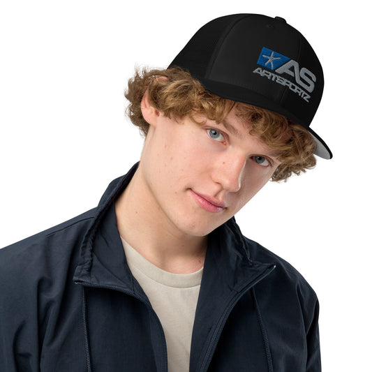 AS FLAG BLUE Closed-back trucker cap