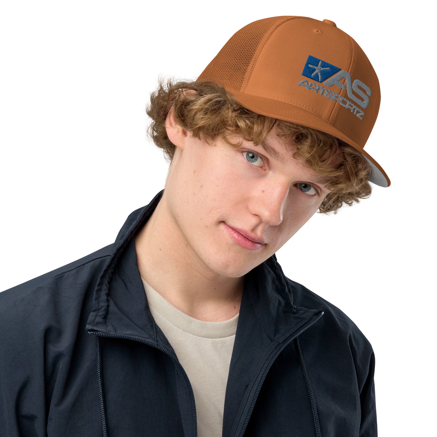 AS FLAG BLUE Closed-back trucker cap