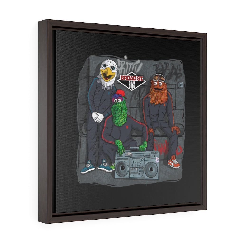 Broad Street Boys - Square Framed Premium Gallery Wrap Canvas