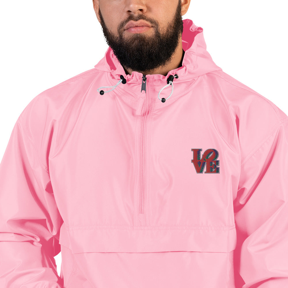 LOVE Embroidered Champion Packable Jacket
