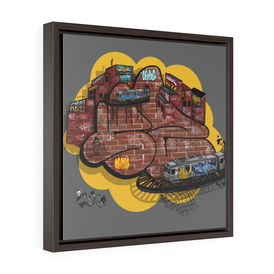 Philly Legends Square Framed Premium Gallery Wrap Canvas