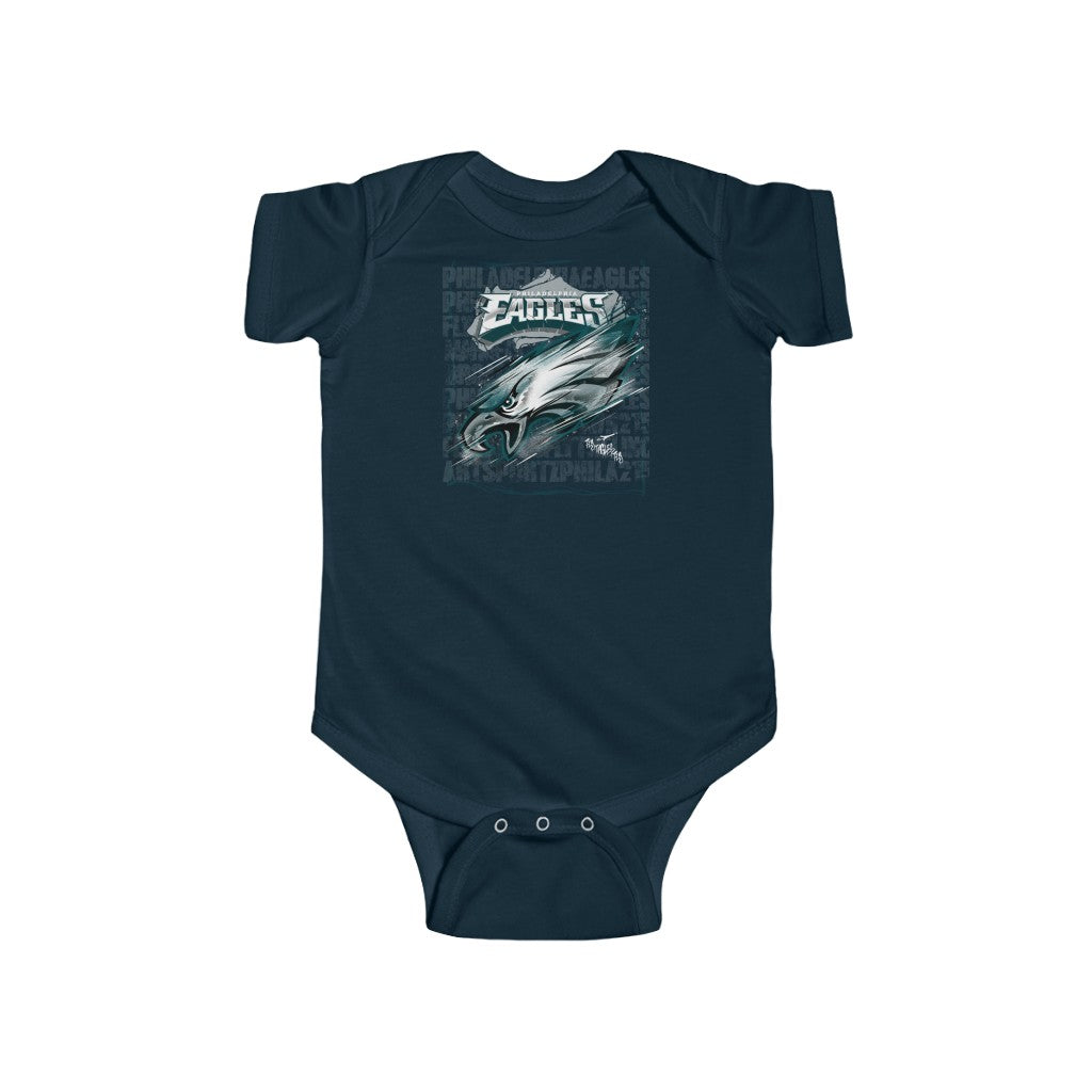 Fly Eagles Fly. Infant Fine Jersey Bodysuit