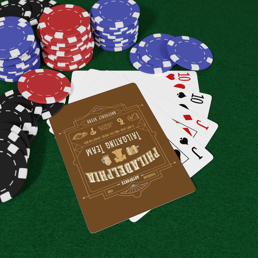 Artsportz Tailgate Team Brown Custom Poker Cards