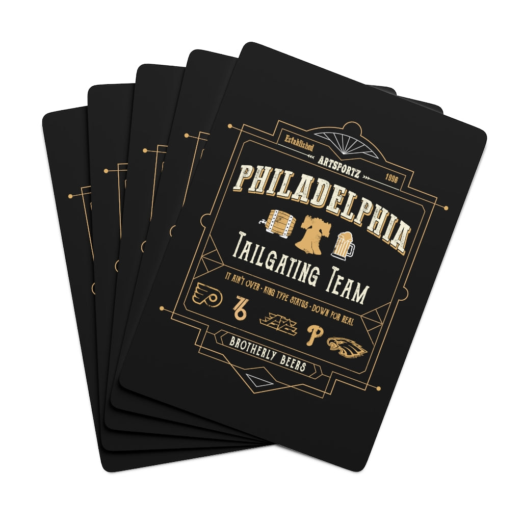 Artsportz Tailgate Team Black Custom Poker Cards