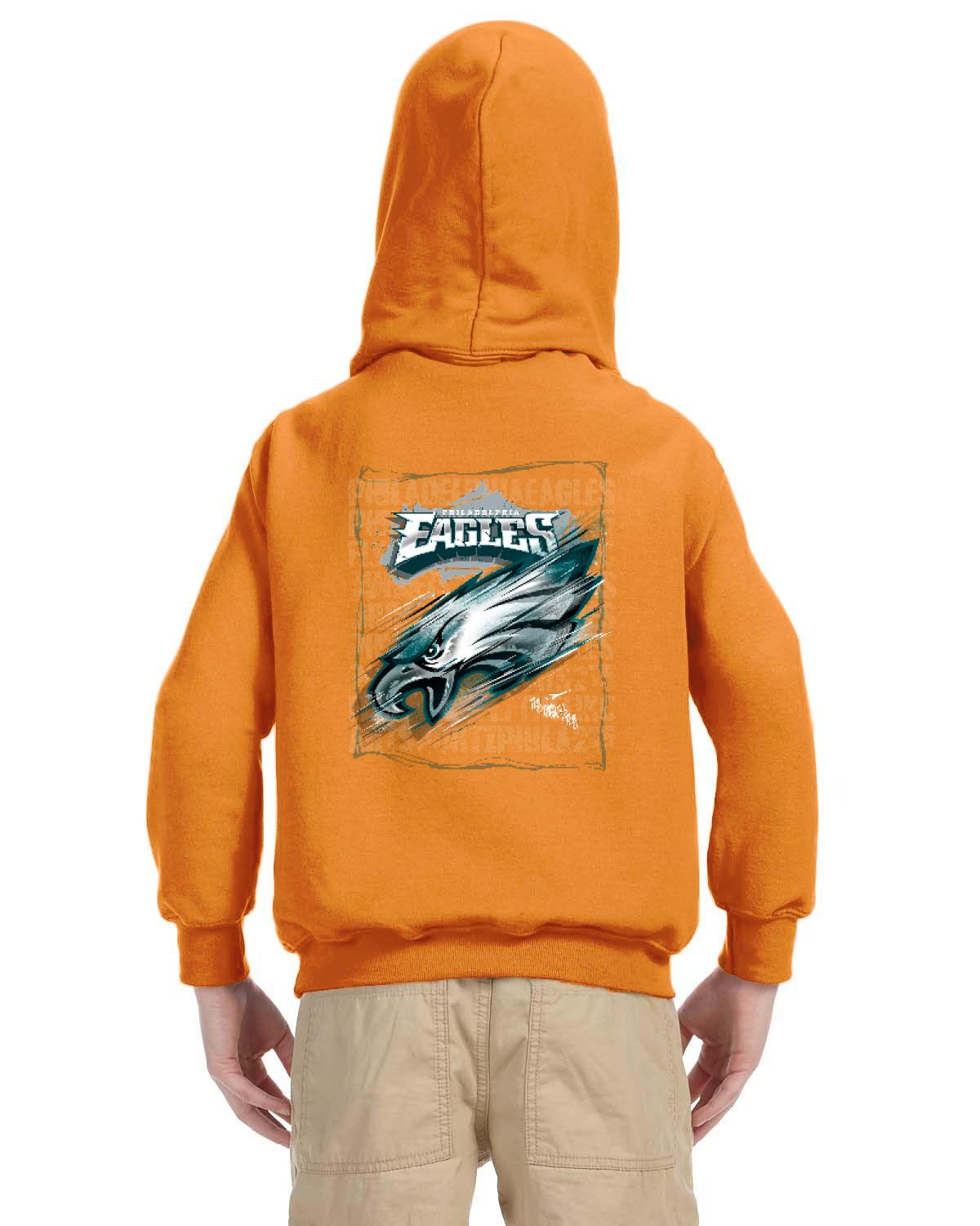 Fly Eagles Fly Hoodie (Gildan Youth Heavy Blend 13.3 oz./lin. yd., 50/50 Hood | G185B)
