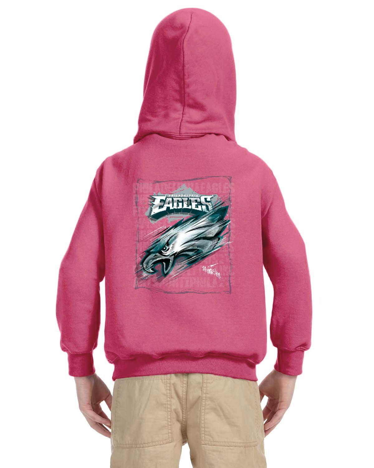 Fly Eagles Fly Hoodie (Gildan Youth Heavy Blend 13.3 oz./lin. yd., 50/50 Hood | G185B)