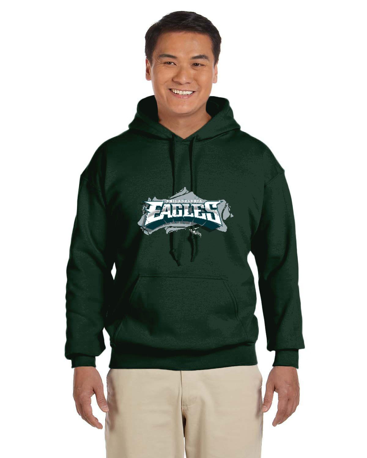 Fly Eagles Fly Hoodie (Gildan Adult Heavy Blend 13.3 oz./lin. yd., 50/50 Hood | G185)