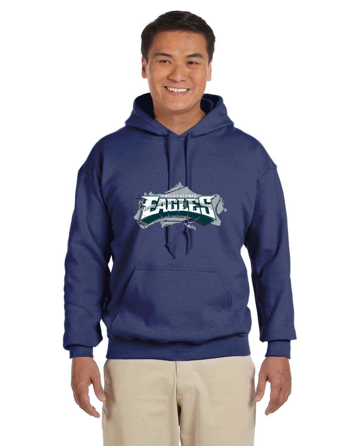 Fly Eagles Fly Hoodie (Gildan Adult Heavy Blend 13.3 oz./lin. yd., 50/50 Hood | G185)