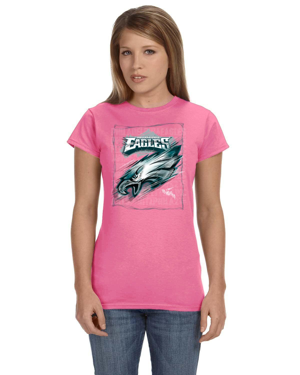 Fly Eagles Fly Ladies Tee (Gildan Ladies' Softstyle 7.5 oz./lin. yd. Fitted T-Shirt | G640L)