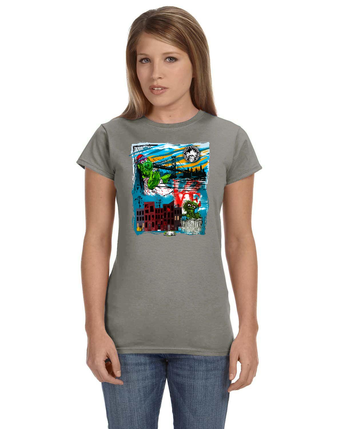 Philly Phan Mash Up Tee (Gildan Ladies' Softstyle 7.5 oz./lin. yd. Fitted T-Shirt | G640L)