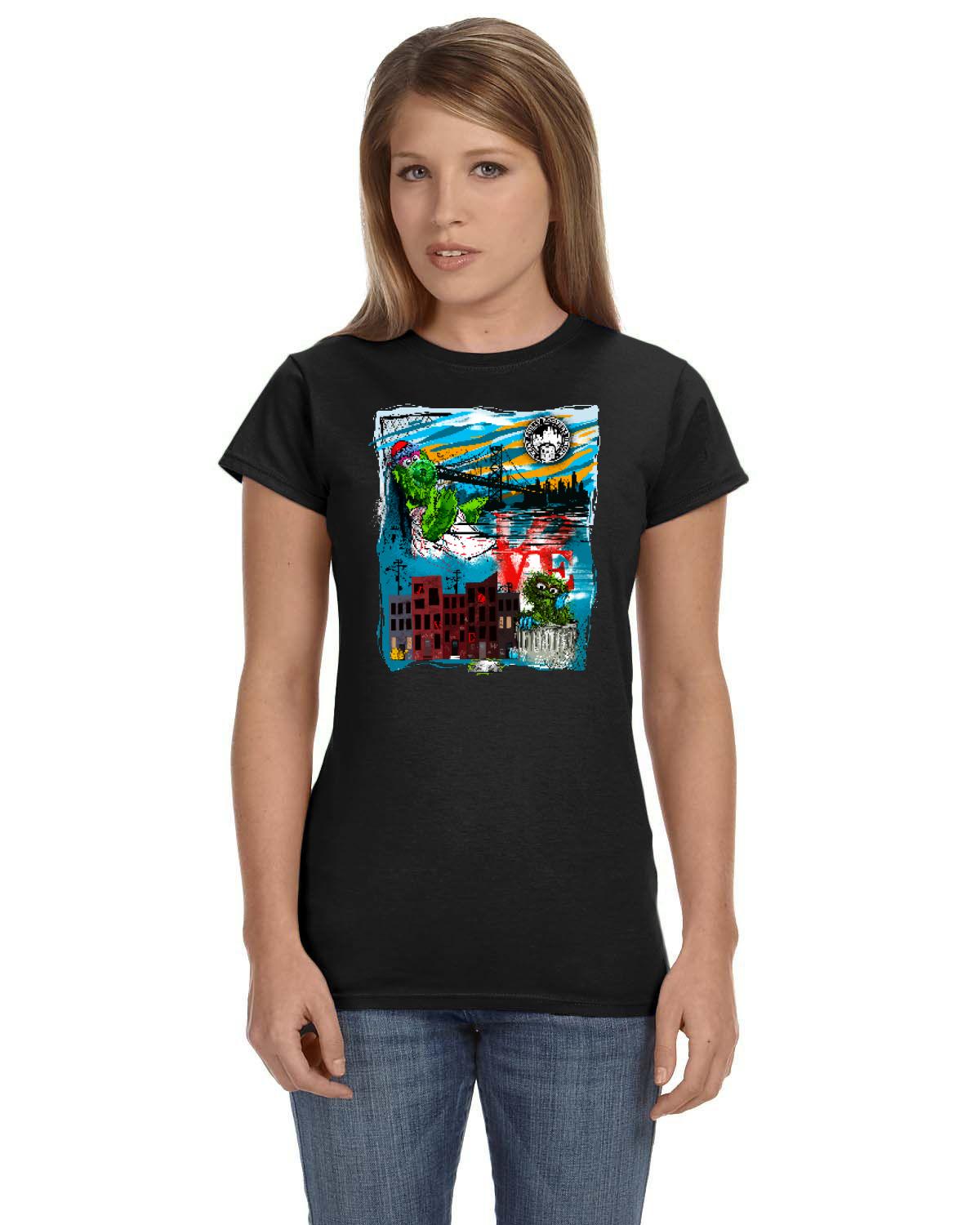 Philly Phan Mash Up Tee (Gildan Ladies' Softstyle 7.5 oz./lin. yd. Fitted T-Shirt | G640L)