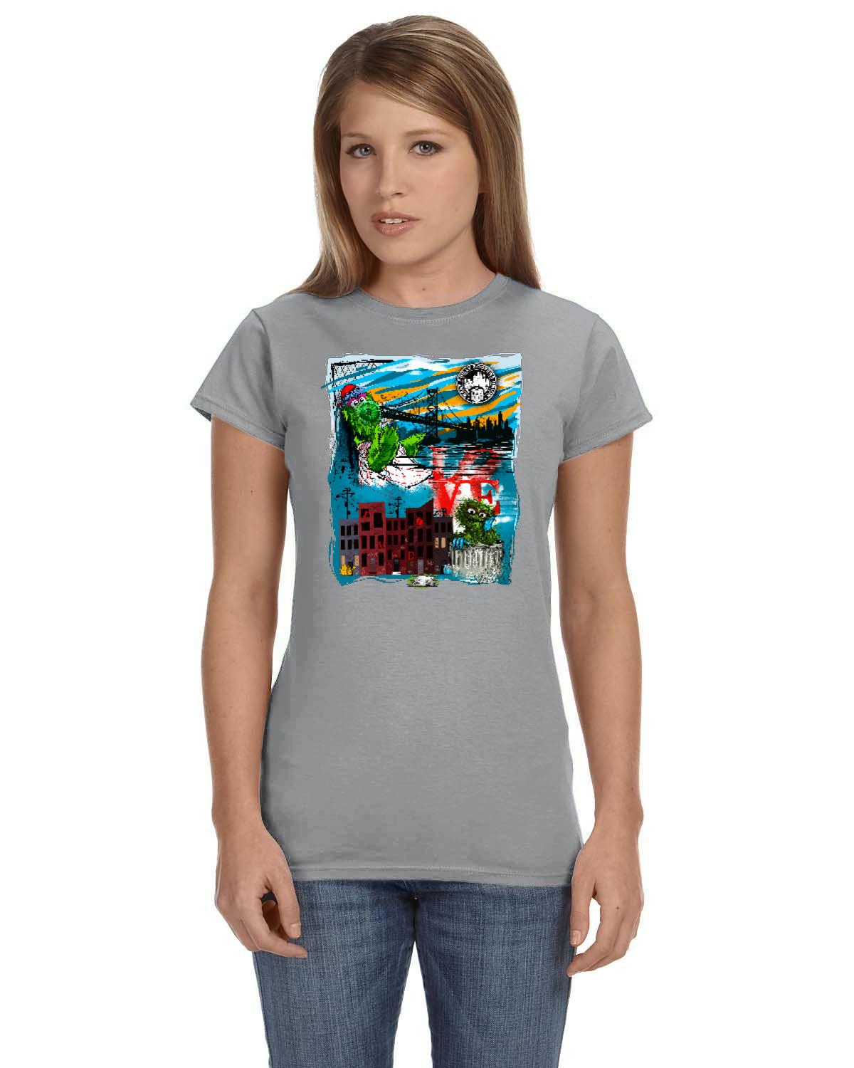 Philly Phan Mash Up Tee (Gildan Ladies' Softstyle 7.5 oz./lin. yd. Fitted T-Shirt | G640L)