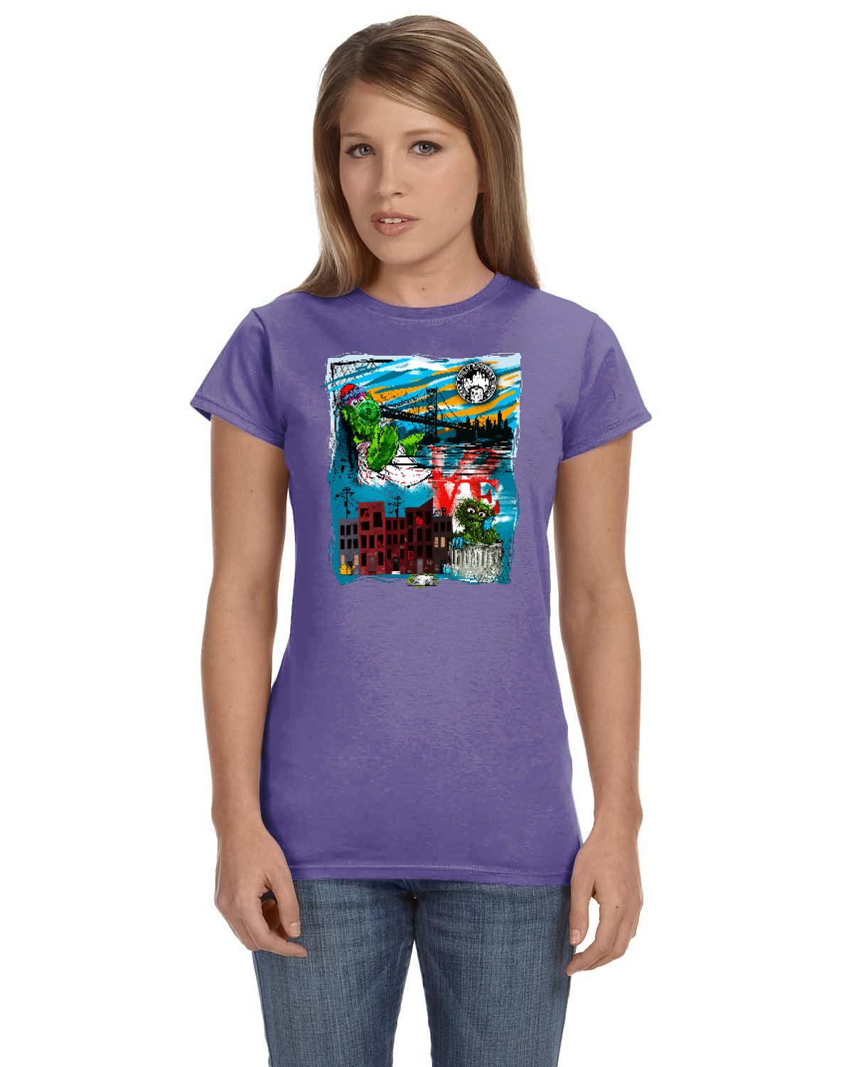 Philly Phan Mash Up Tee (Gildan Ladies' Softstyle 7.5 oz./lin. yd. Fitted T-Shirt | G640L)