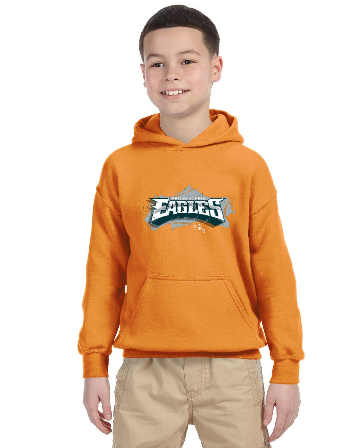 Fly Eagles Fly Hoodie (Gildan Youth Heavy Blend 13.3 oz./lin. yd., 50/50 Hood | G185B)