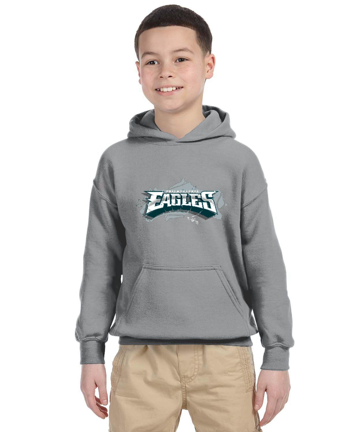 Fly Eagles Fly Hoodie (Gildan Youth Heavy Blend 13.3 oz./lin. yd., 50/50 Hood | G185B)