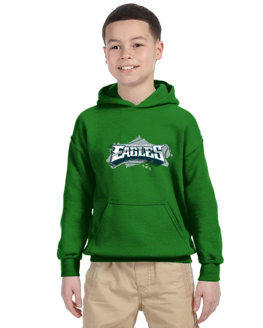 Fly Eagles Fly Hoodie (Gildan Youth Heavy Blend 13.3 oz./lin. yd., 50/50 Hood | G185B)