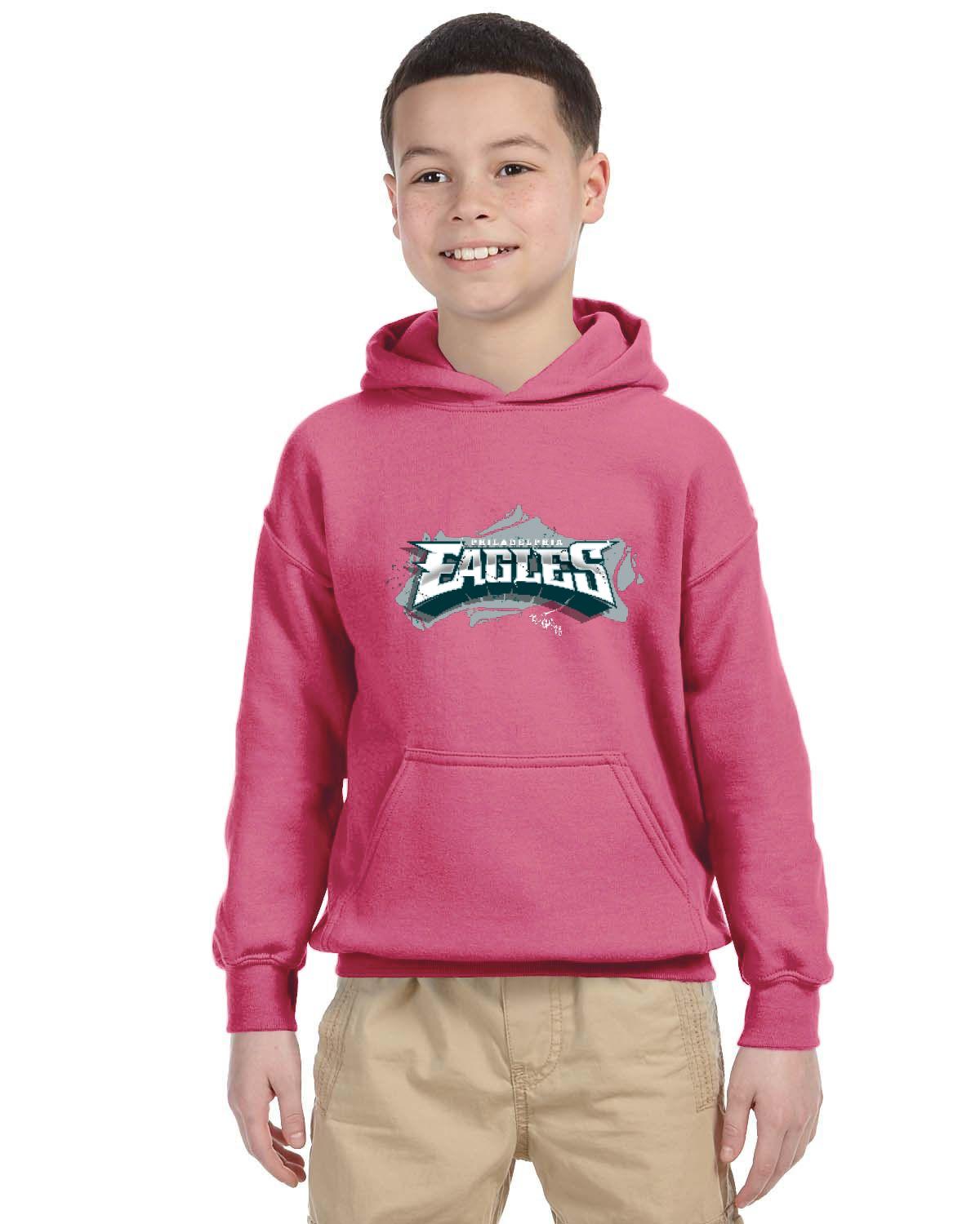 Fly Eagles Fly Hoodie (Gildan Youth Heavy Blend 13.3 oz./lin. yd., 50/50 Hood | G185B)