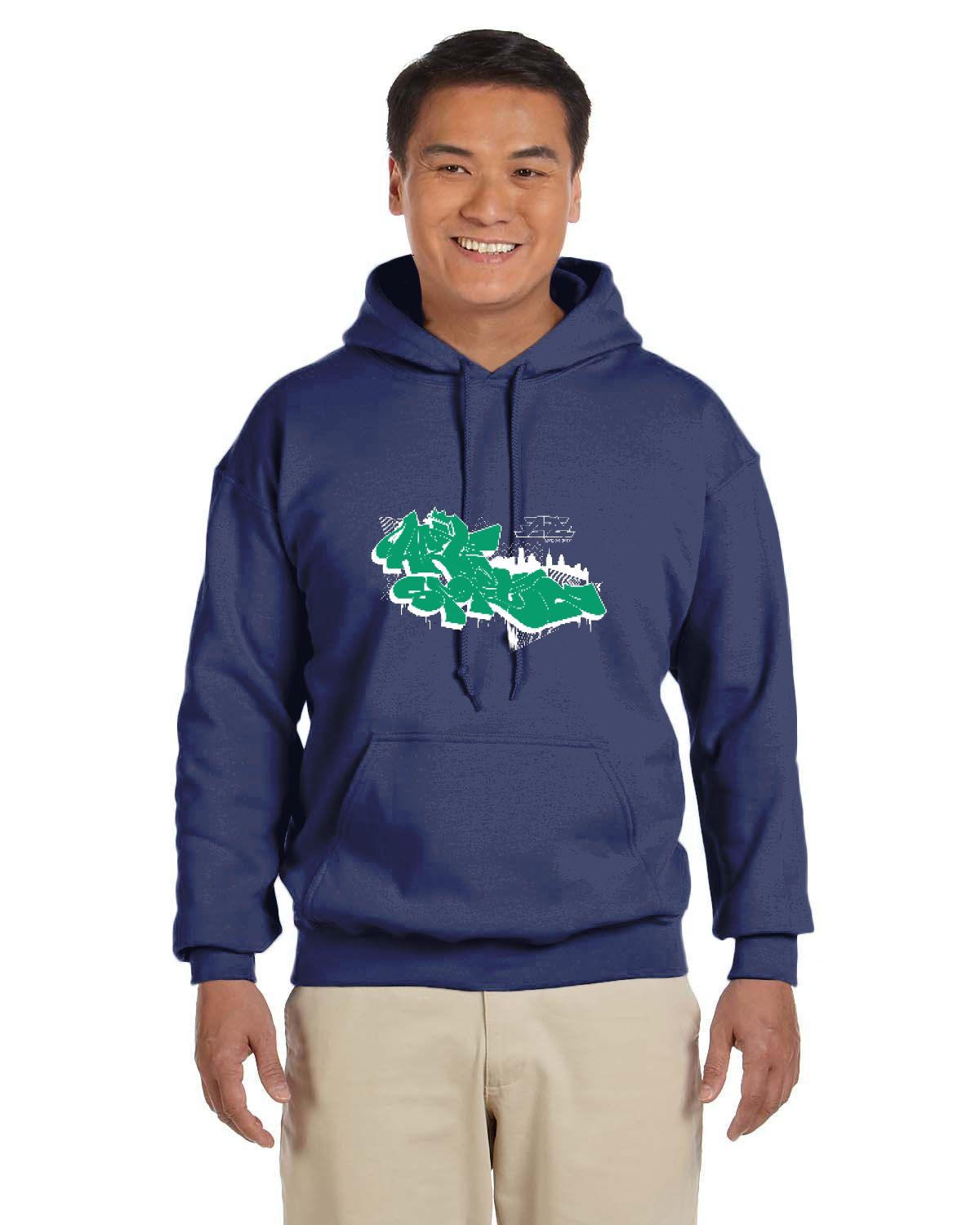 Artsportz Green Hoodie (Gildan Adult Heavy Blend 13.3 oz./lin. yd., 50/50 Hood | G185)