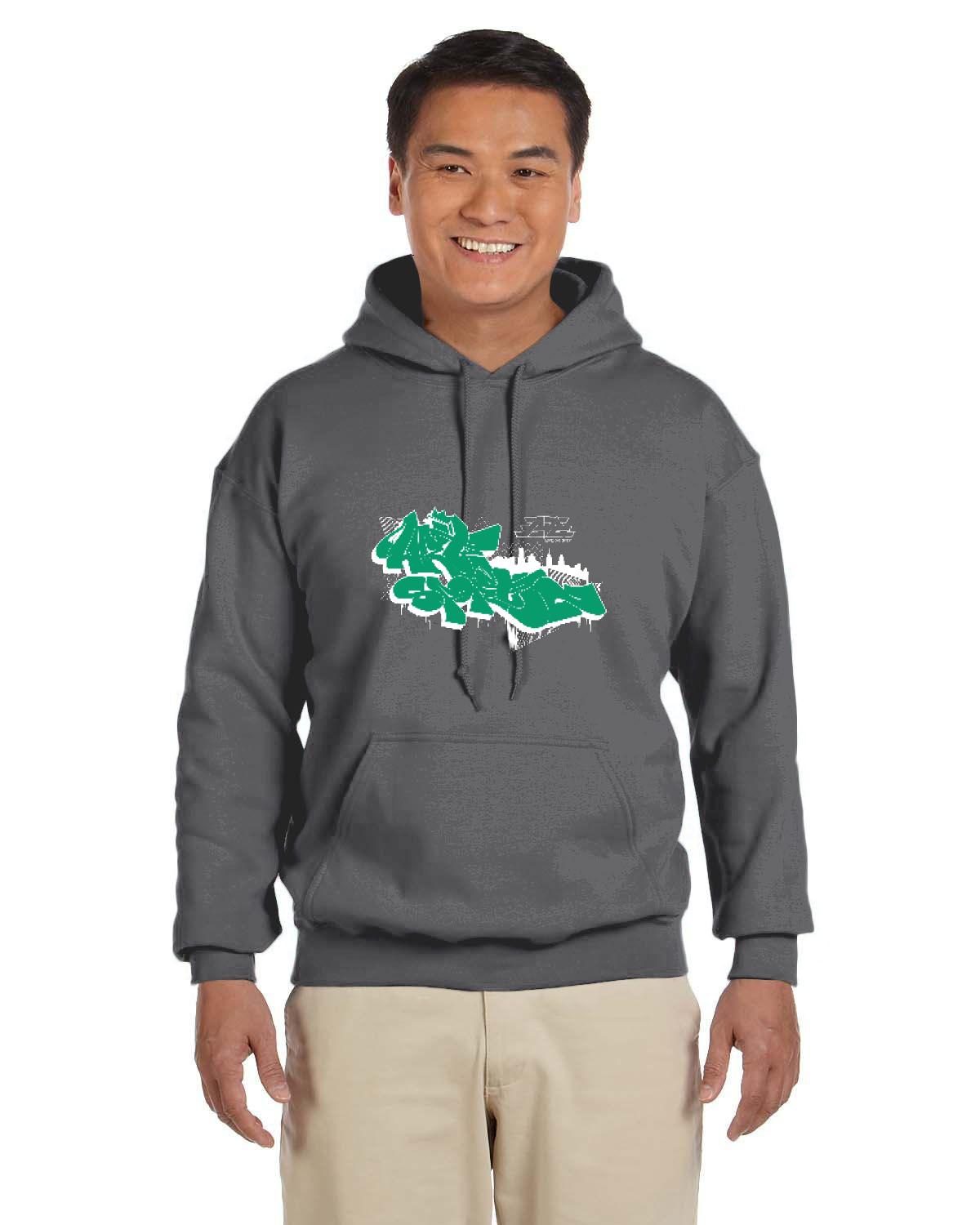 Artsportz Green Hoodie (Gildan Adult Heavy Blend 13.3 oz./lin. yd., 50/50 Hood | G185)